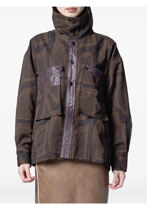 Muller Of Yoshiokubo Liminal Check button-up jacket - Brown
