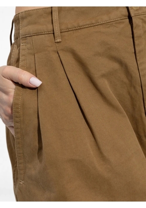 Jil Sander pleated cotton trousers - Brown