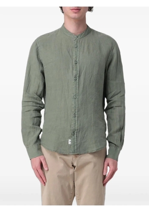 Blauer band-collar linen shirt - Green