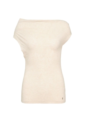GLOWNY Tilt draped-detail top - Neutrals