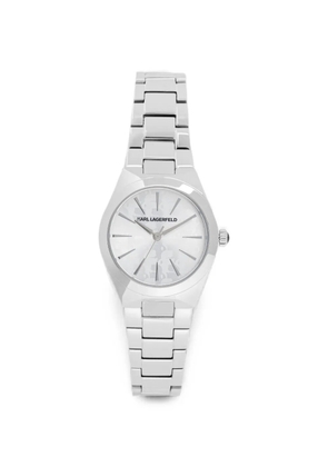 Karl Lagerfeld round-case 30mm watch - Silver