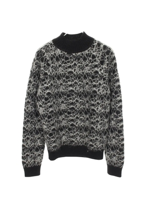 Saint Laurent Pre-Owned mock-neck mohair-blend sweater - Black