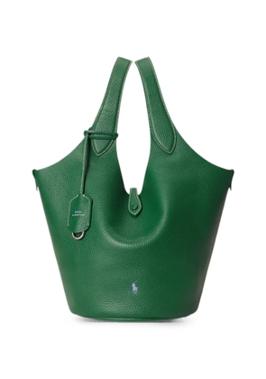 Polo Ralph Lauren Polo Play logo calf leather tote bag - Green