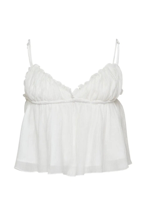 GLOWNY crinkle-effect top - White