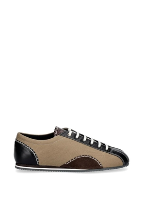 Wales Bonner Paris contrast-stitch panelled sneakers - Neutrals