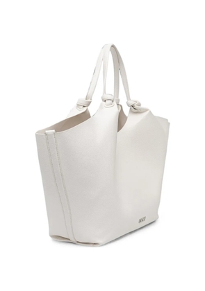 DKNY Paula Commuter logo-plaque knotted tote bag - White