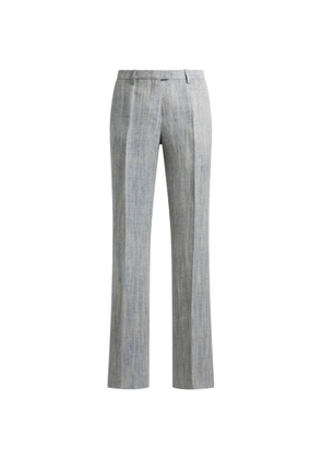 ETRO linen-blend trousers - Grey