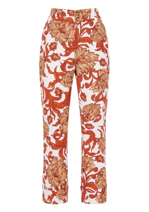 La DoubleJ Hendrix straight-leg cropped trousers - White