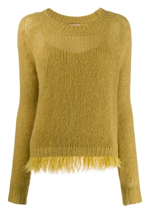 TWINSET feathered hem jumper - Yellow