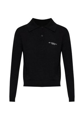 Givenchy logo-embroidered polo TOP - Black