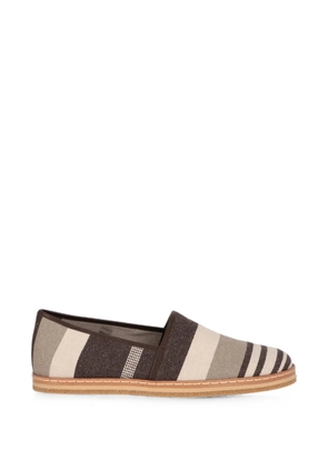 Tod's striped slip-on loafers - Brown