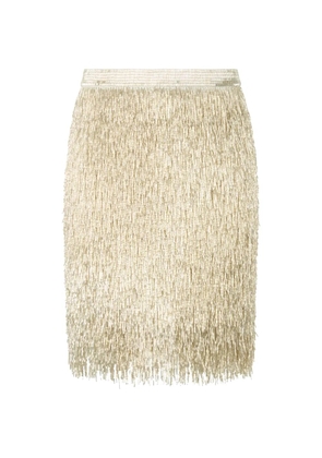 Moschino fringed mini skirt - Gold