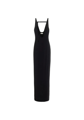 Grace Ling Pillar belted maxi dress - Black