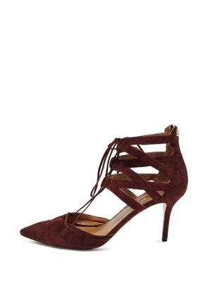 Aquazzura Belgravia lace-up pumps - Red
