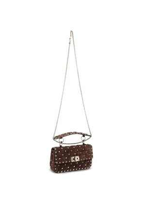 Valentino Garavani Rockstud quilted shoulder bag - Brown