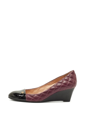 Tory Burch Claremont quilted heeled pumps - Purple