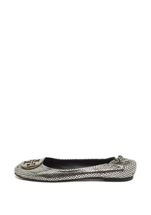 Tory Burch 2000s Reva logo-medallion ballet flats - Silver