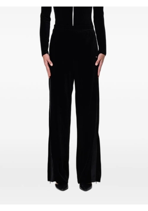 Emporio Armani chenille straight-leg pants - Black