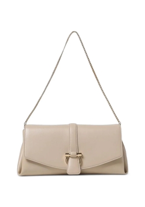 Ferragamo Mia leather shoulder bag - Neutrals