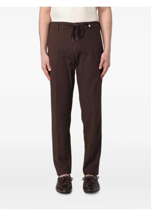 Myths drawstring straight-leg trousers - Brown