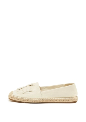 Tory Burch Ines leather espadrilles - Neutrals