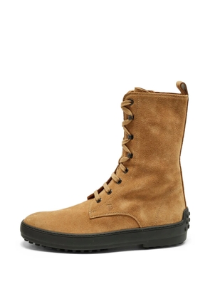 Tod's Vintage Gommino lace-up ankle boots - Neutrals