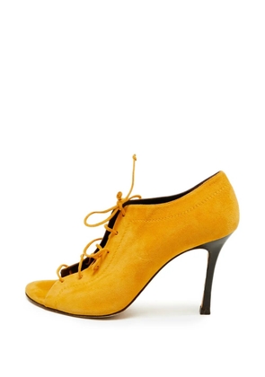 Carolina Herrera Vintage suede lace-up boots - Yellow