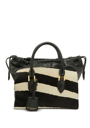 Burberry Pre-Owned Dinton zebra-print tote bag - Black