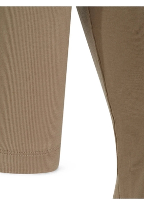 Fabiana Filippi ribbed-knit scoop-neck T-shirt - Neutrals