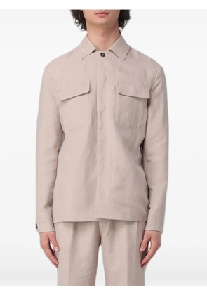 Eleventy button-up chest-pocket suit - Neutrals