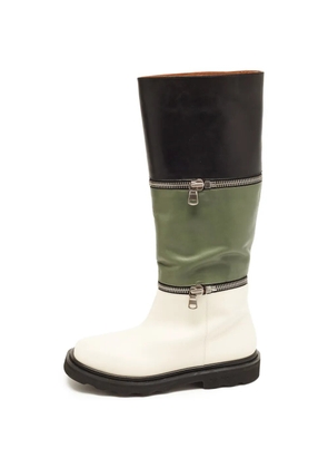 Marni Pre-Owned zip-embellished leather boots - Neutrals