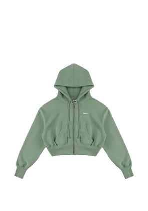 Nike Phoenix Fleece cropped zip-up cotton hoodie - Green