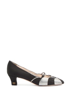 Valentino Garavani 45mm Bowow embellished pumps - Black