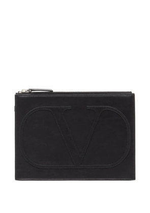Valentino Garavani VLogo Signature XL calfskin pouch - Black