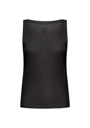 120% Lino scoop-neck linen top - Black