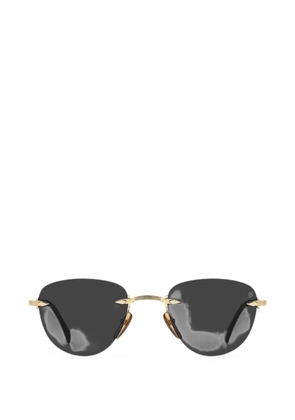 DAVID BECKHAM EYEWEAR rimless geometric-frame sunglasses - Gold