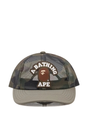 A BATHING APE® 1st Camo College patched mesh trucker cap - Green