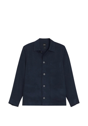 BOSS button-up patch-pocket jacket - Blue