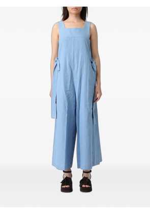 MeimeiJ bow-detail sleeveless jumpsuit - Blue