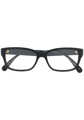 Gucci Eyewear GG logo rectangular-frame glasses - Black