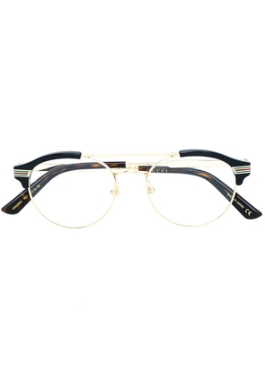 Gucci Eyewear Web round glasses - Metallic