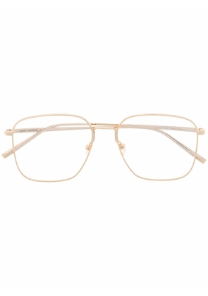Saint Laurent Eyewear square frame glasses - Gold