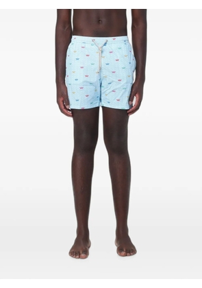 MC2 Saint Barth paper-boat print swim shorts - Blue