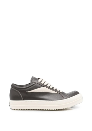 Rick Owens leather panelled sneakers - Brown