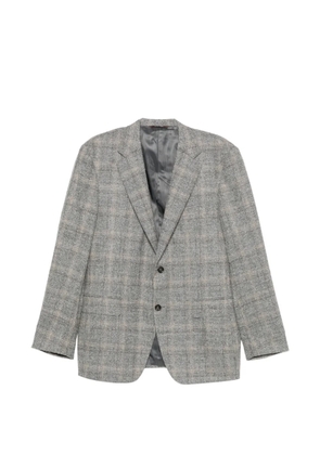 Canali check-pattern single-breasted blazer - Grey