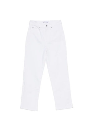 DKNY logo-patch straight-leg jeans - White