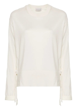 Moncler fine-knit panelled jumper - Neutrals