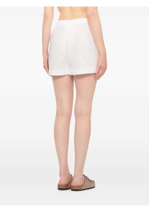 MC2 Saint Barth pleated linen shorts - White