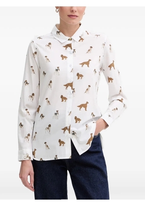 Barbour Safari dog-print button-down shirt - White