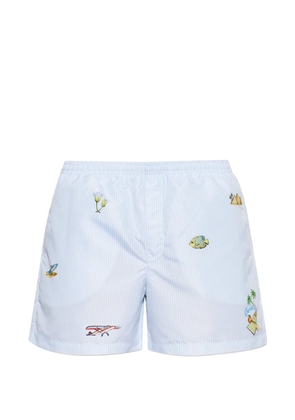 Casablanca Phantasmagoria striped swim shorts - Blue